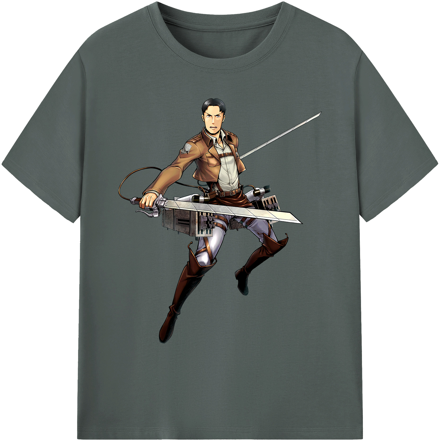 （画像用） 進撃の巨人 Attack on Titan 綿100％ メンズ半袖Tシャツ｜肌触りやわらか＆通気性